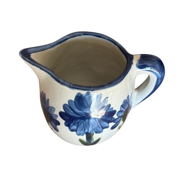 Louisville Stoneware Bachelor Button Cornflower Creamer Pitcher - Picture 2 of 8
